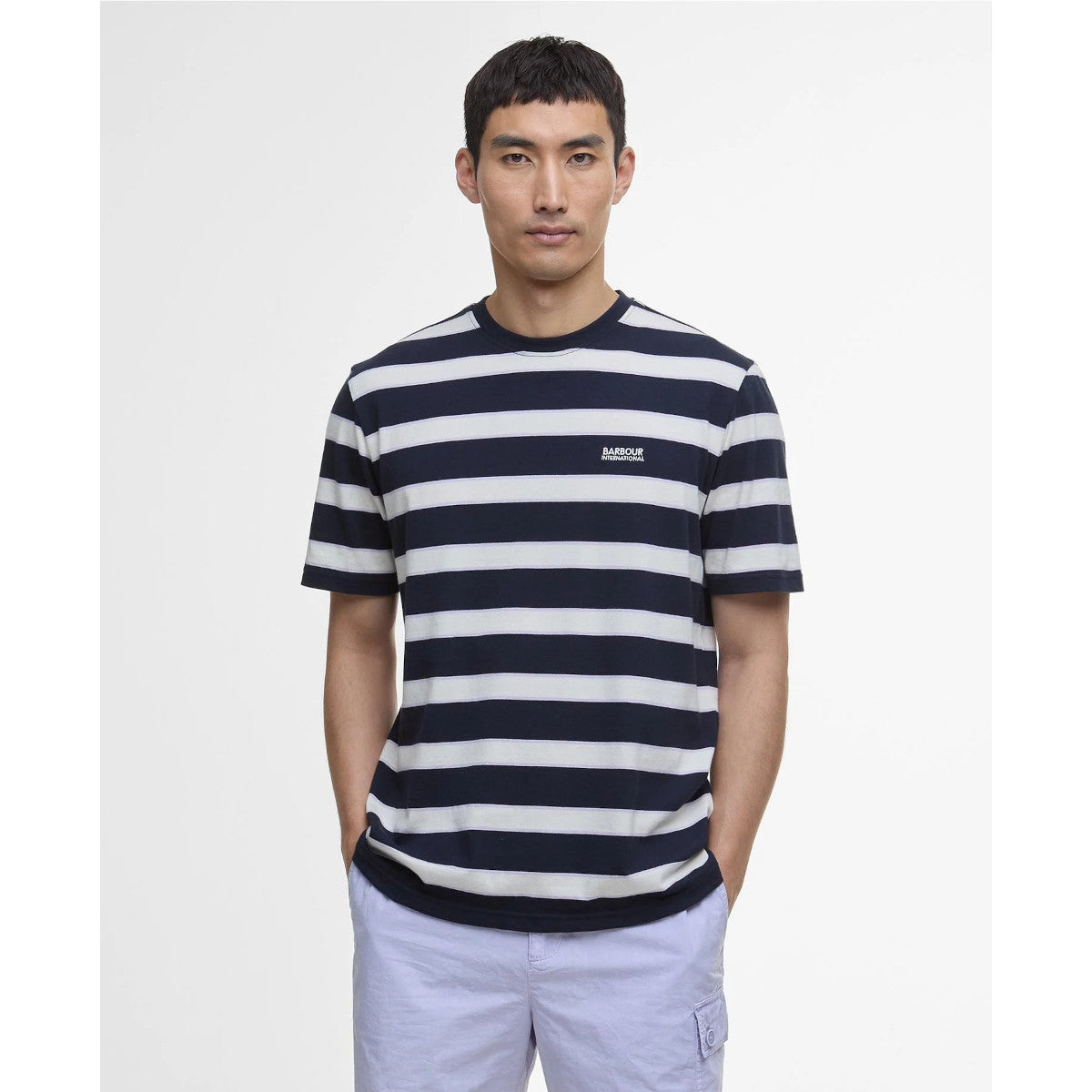 Barbour International Luca Striped T-Shirt NY91 Navy