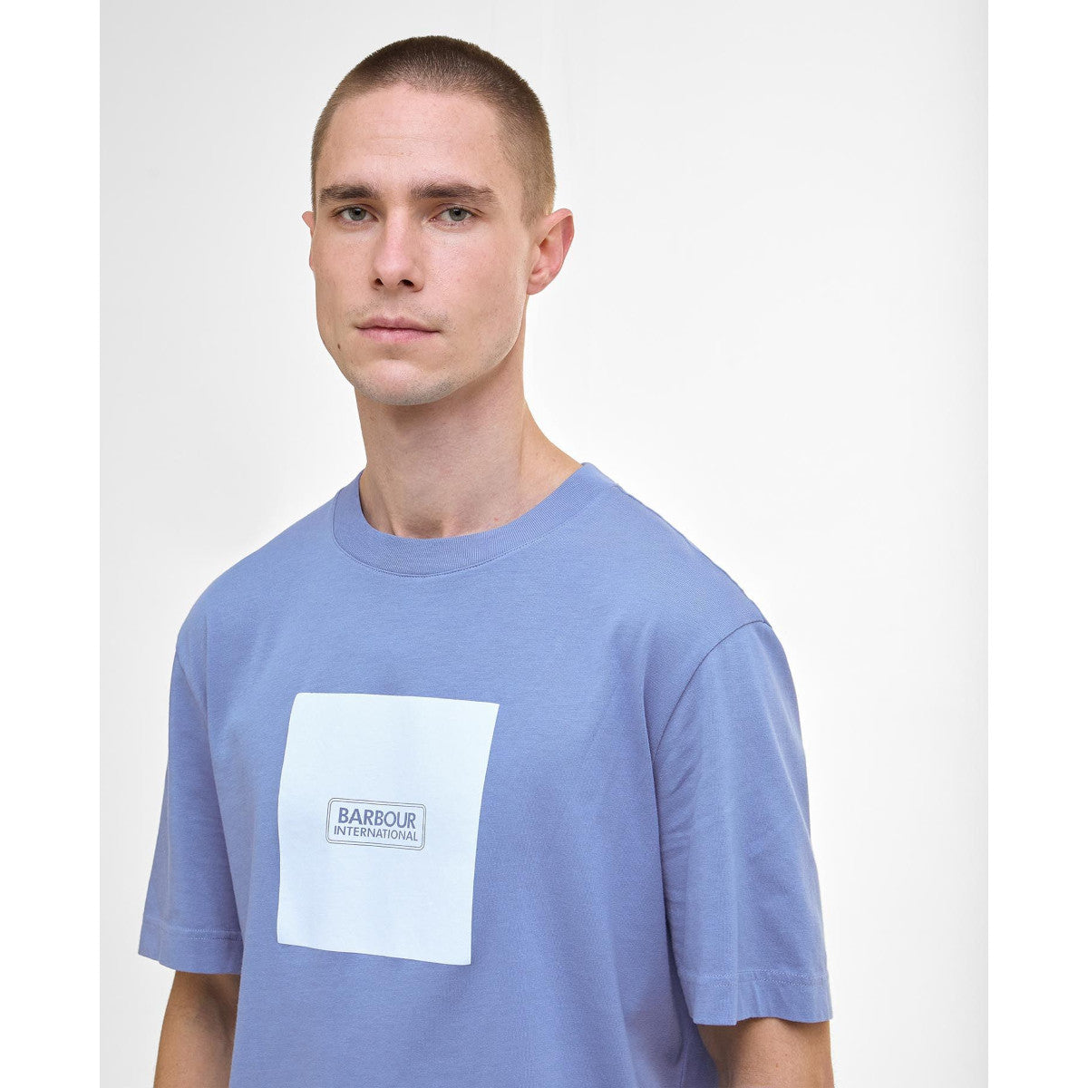 Barbour International Mass Graphic T-Shirt BU58 Manor Blue