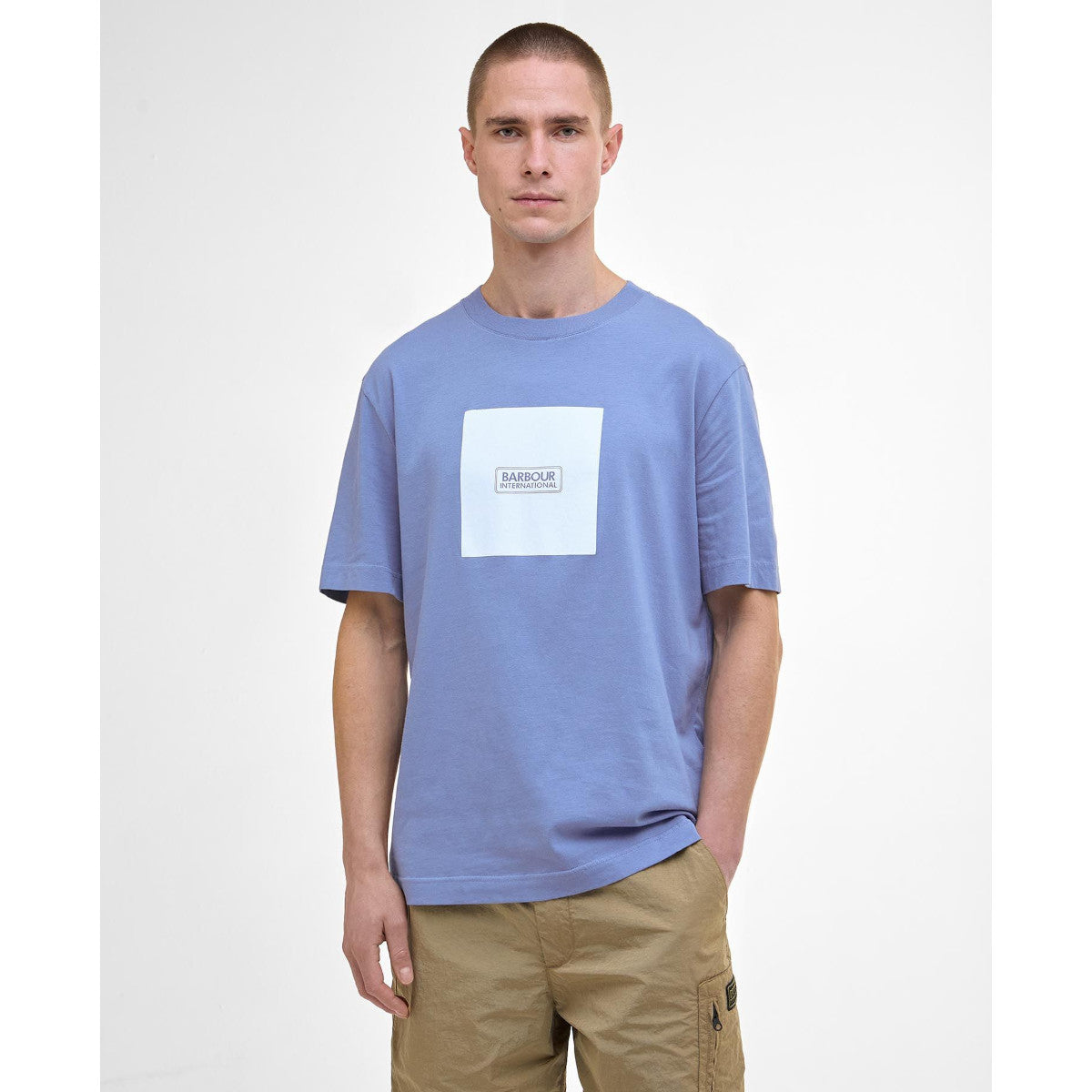 Barbour International Mass Graphic T-Shirt BU58 Manor Blue