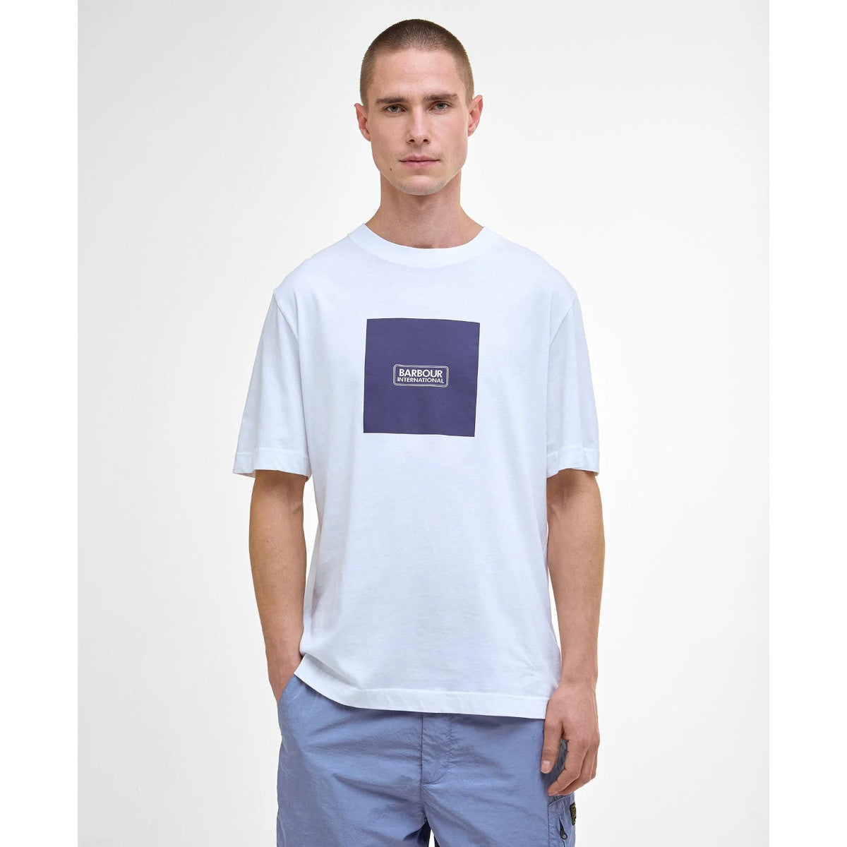 Barbour International Mass Graphic T-Shirt WH11 White