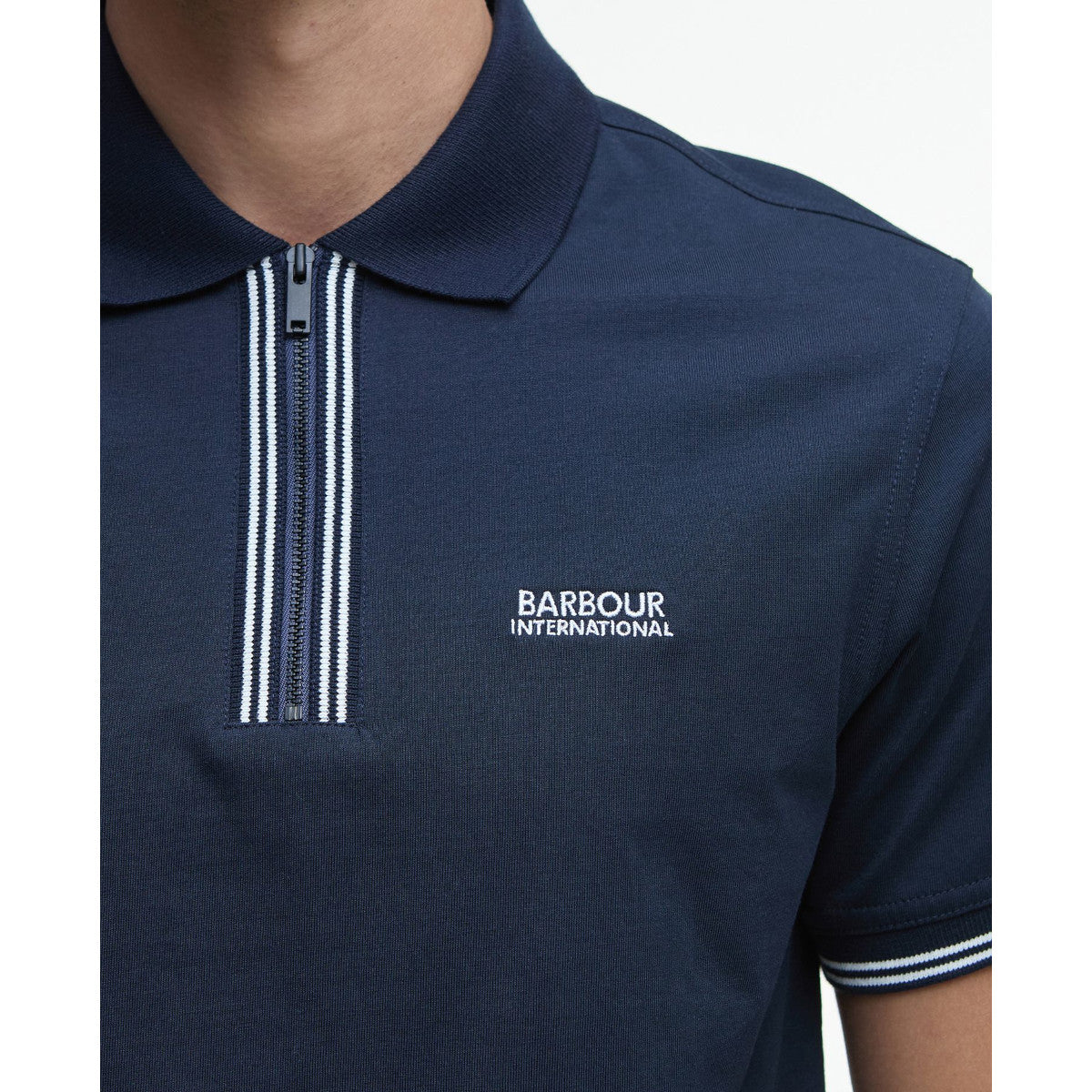 Barbour International Ollie Twin Tipped Placket Polo NY91 Navy