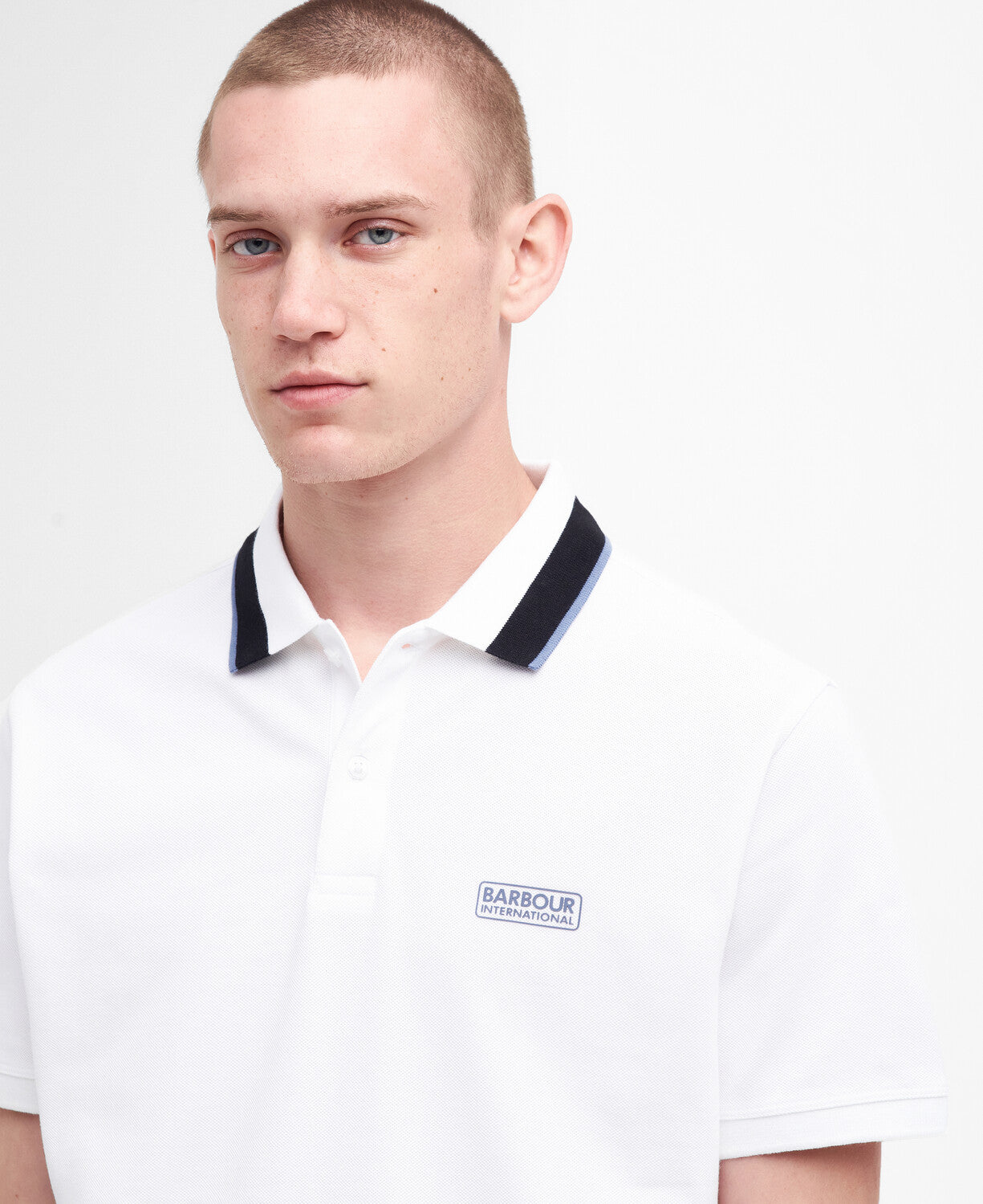 Barbour International Reamp Polo Shirt WH12 White