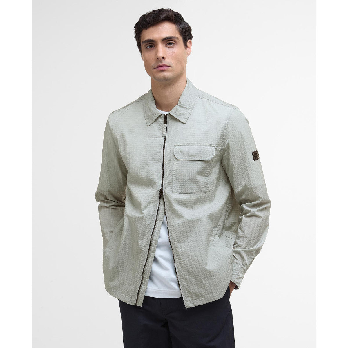 Barbour International Rosso Ripstop Overshirt GY33 Mineral Grey