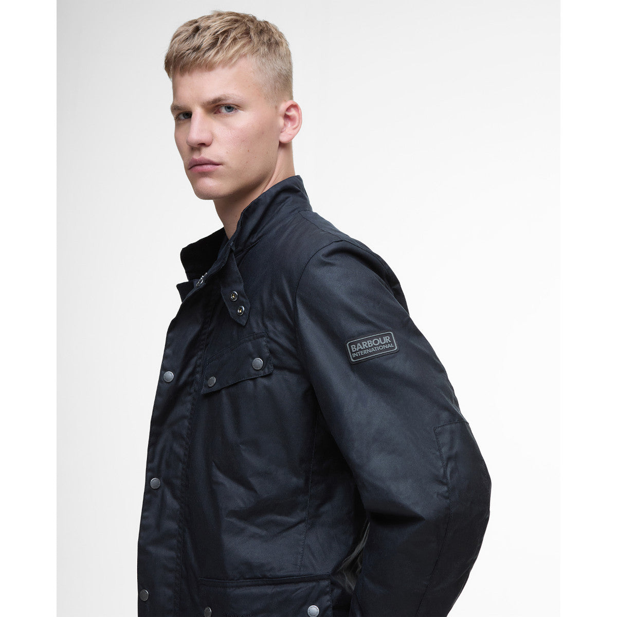 Barbour International Tourer Duke Wax Jacket NY91 Navy