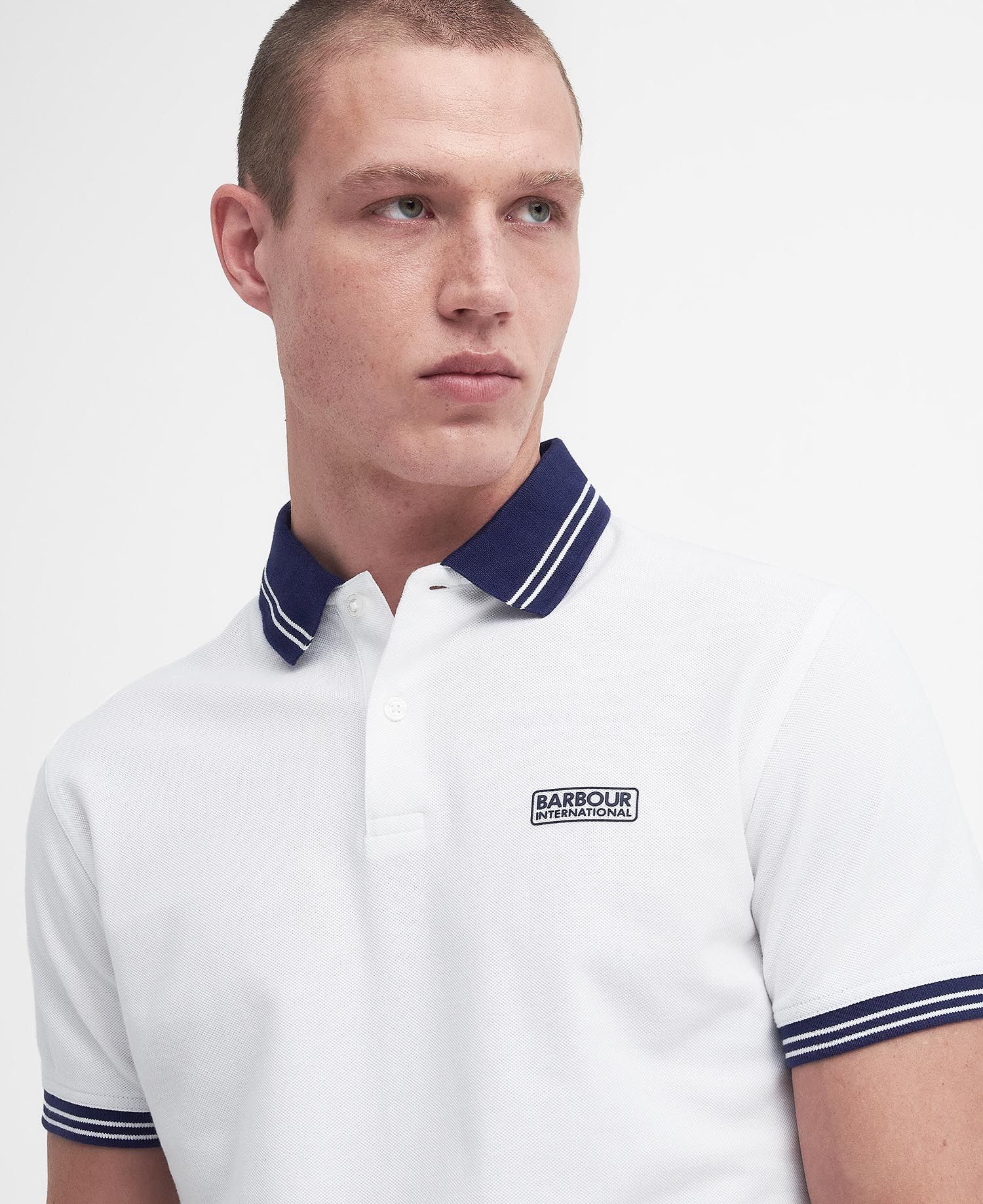 Barbour International Tracker Polo Shirt WH11 White