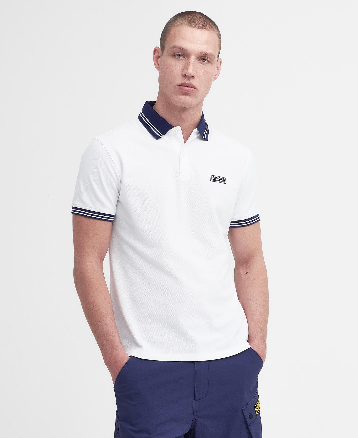 Barbour International Tracker Polo Shirt WH11 White