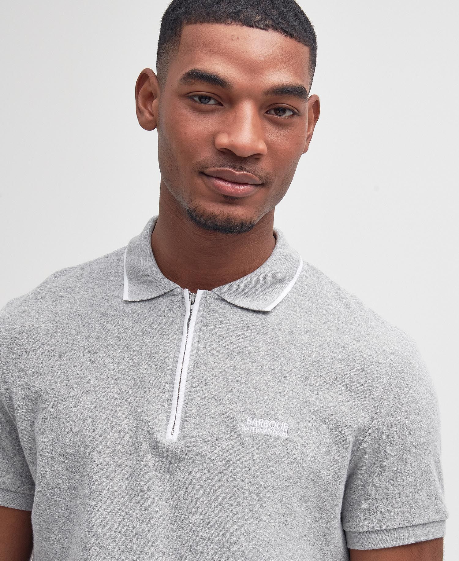 Barbour International Wilton Polo Shirt GY52 Grey