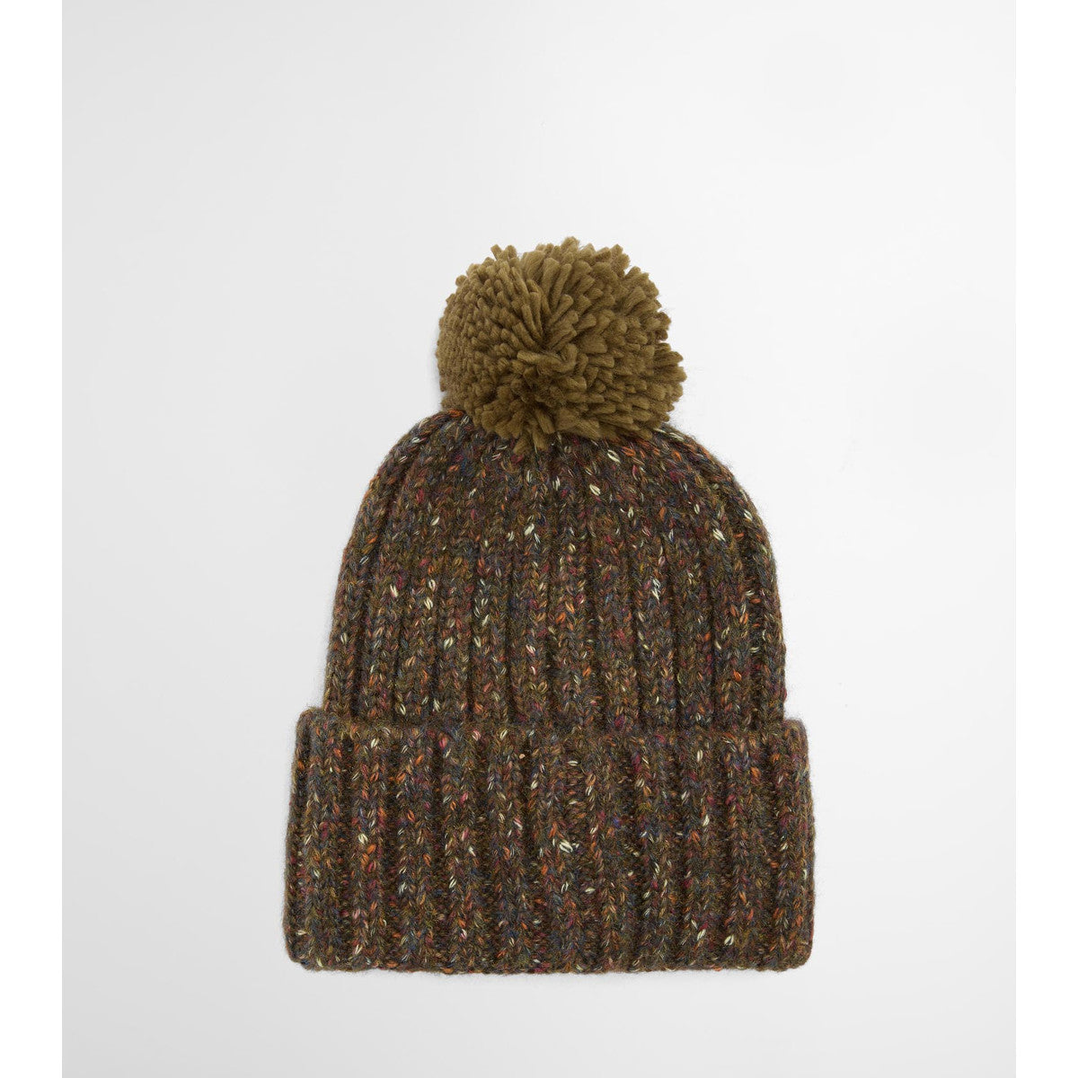 Barbour Kelson Fleck Pom Beanie Hat OL71 Olive