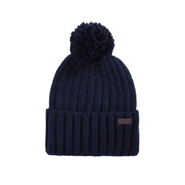Barbour Kelson Pom Beanie Hat NY71 Navy