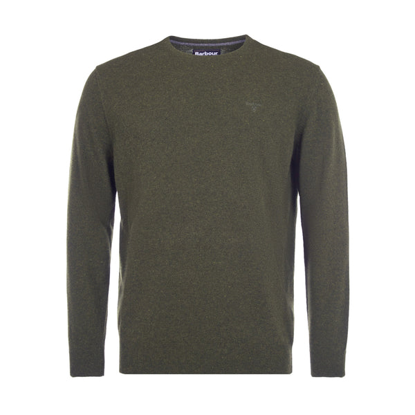 Barbour Lambswool Crew Neck Knit GN71  Green