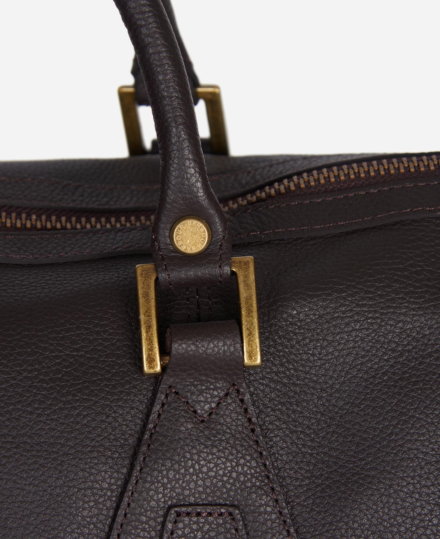 Barbour Leather Medium Travel Explorer Bag BR91  Brown
