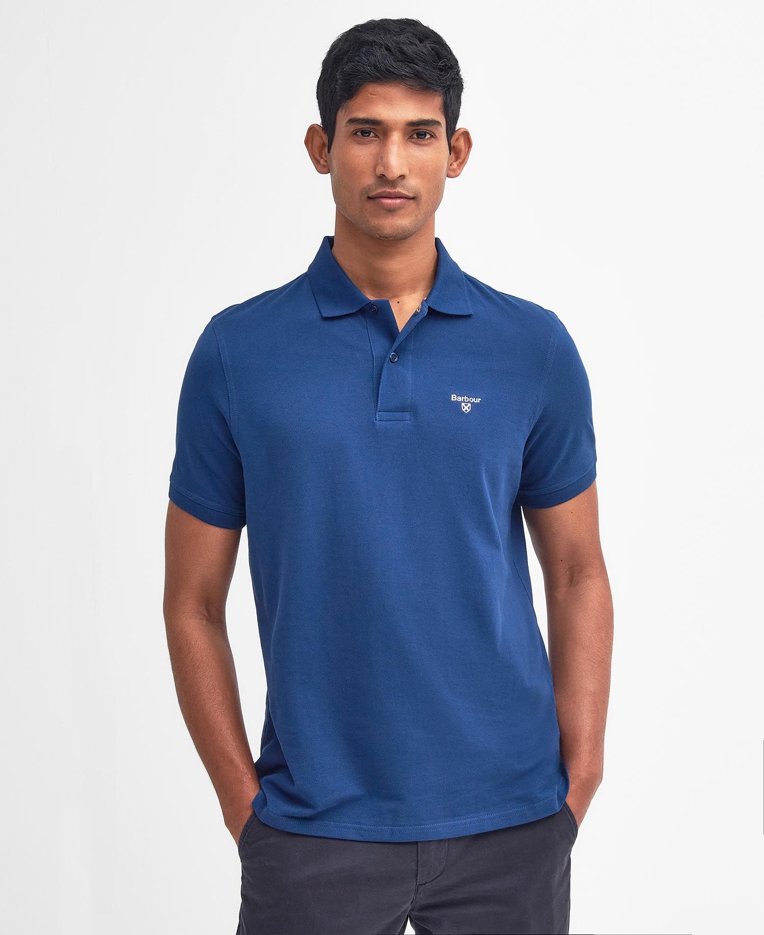 Barbour Lightweight Sports Polo Shirt BL91 Blue