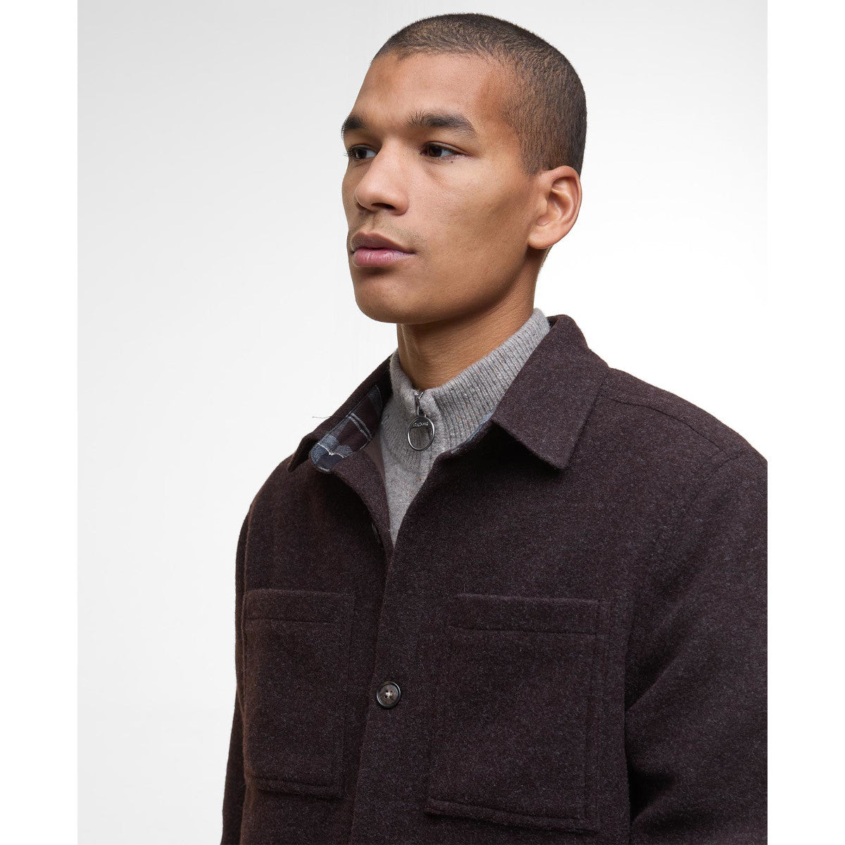 Barbour Marlow Wool Overshirt BR17  Brown