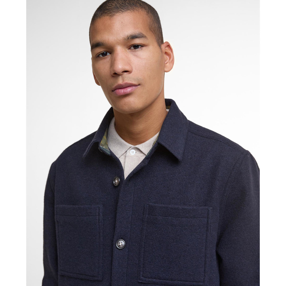 Barbour Marlow Wool Overshirt NY72 Navy