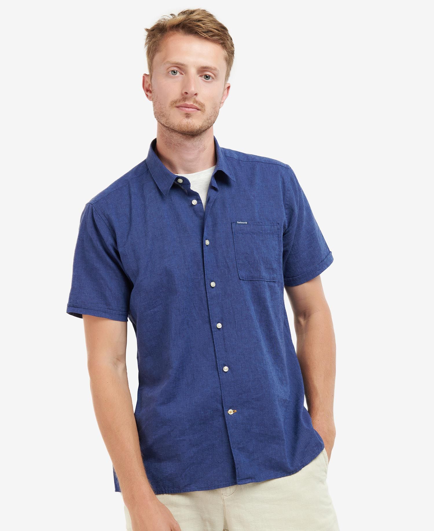 Barbour Nelson SS Summer Shirt IN32 Indigo