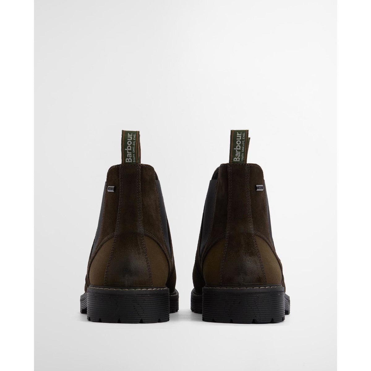 Barbour Patton Chelsea Boots BR98 Oiled Brown Suede