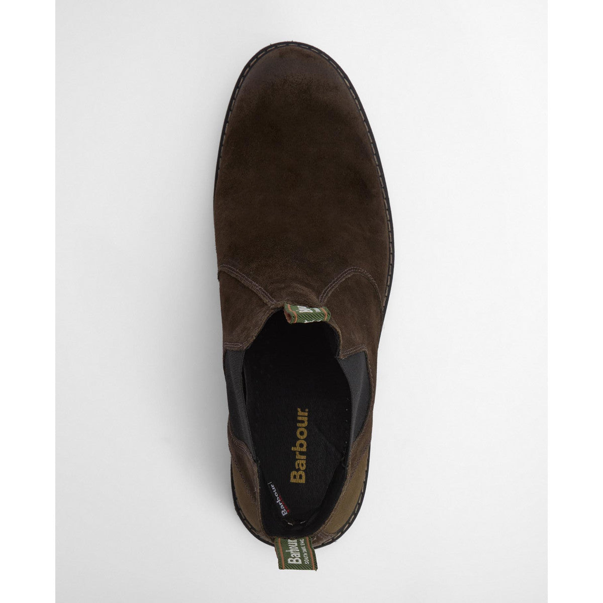 Barbour Patton Chelsea Boots BR98 Oiled Brown Suede