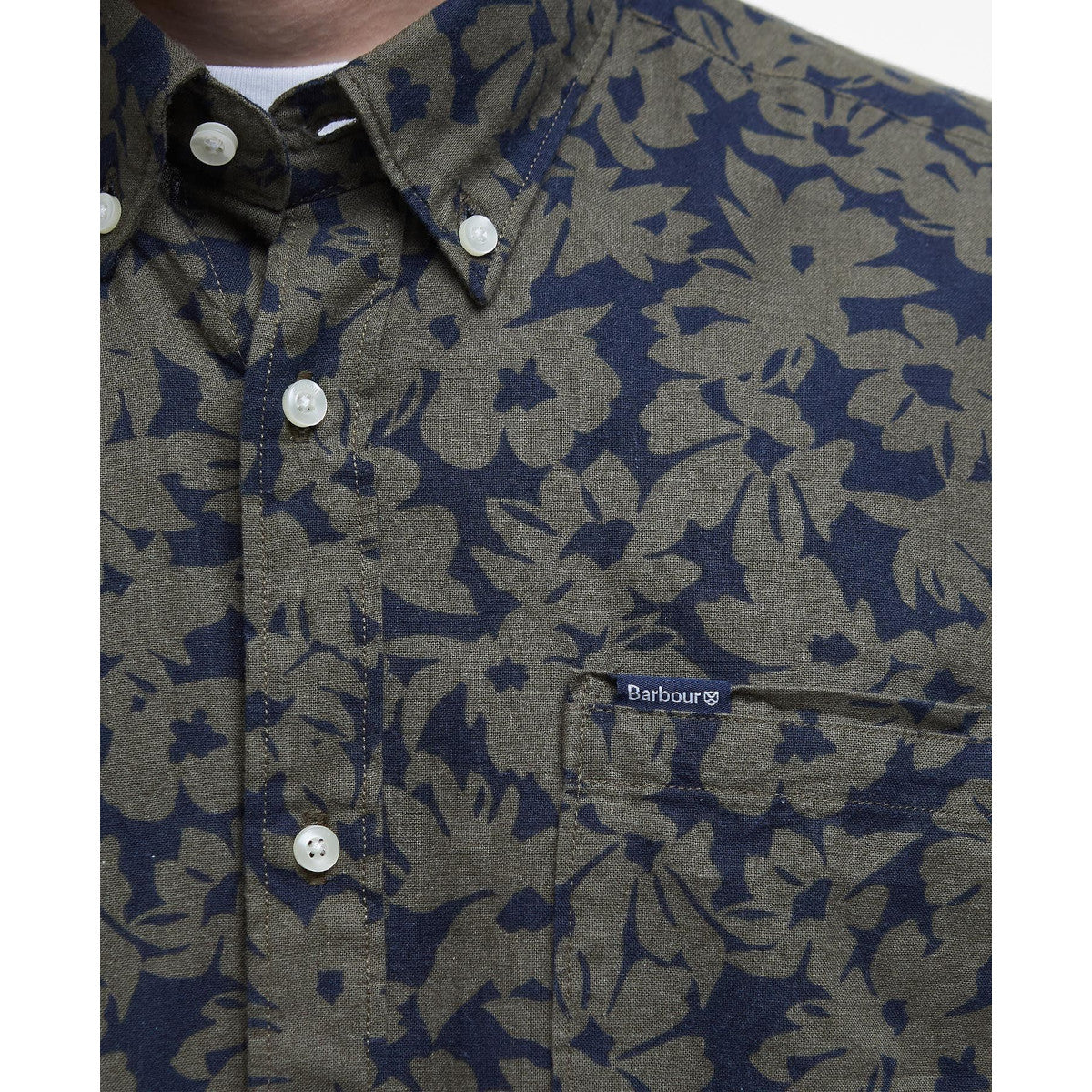 Barbour Sidmouth Printed SS Shirt NY91 Navy