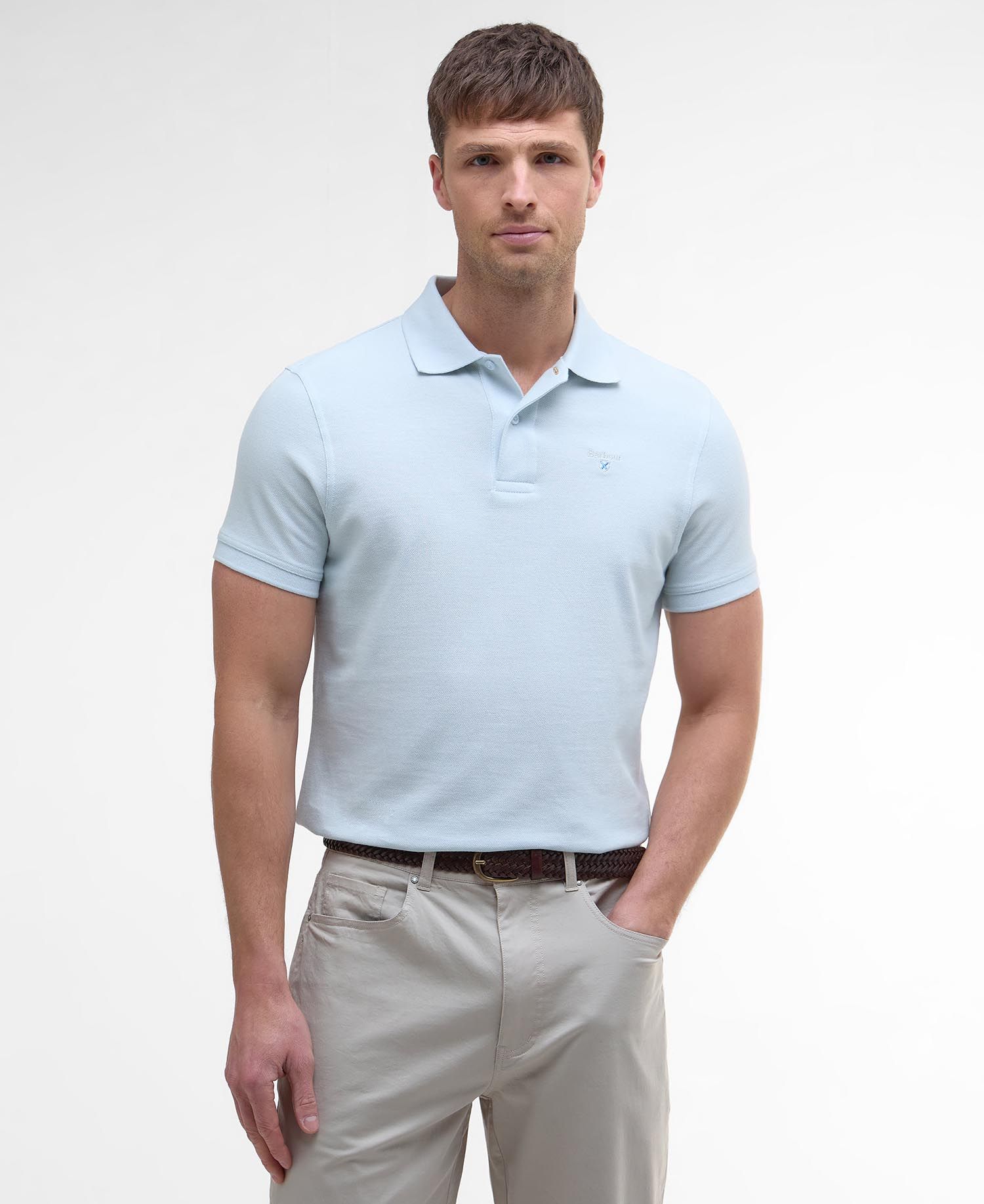 Barbour Sports Tailored Polo BU28 Bleached Blue