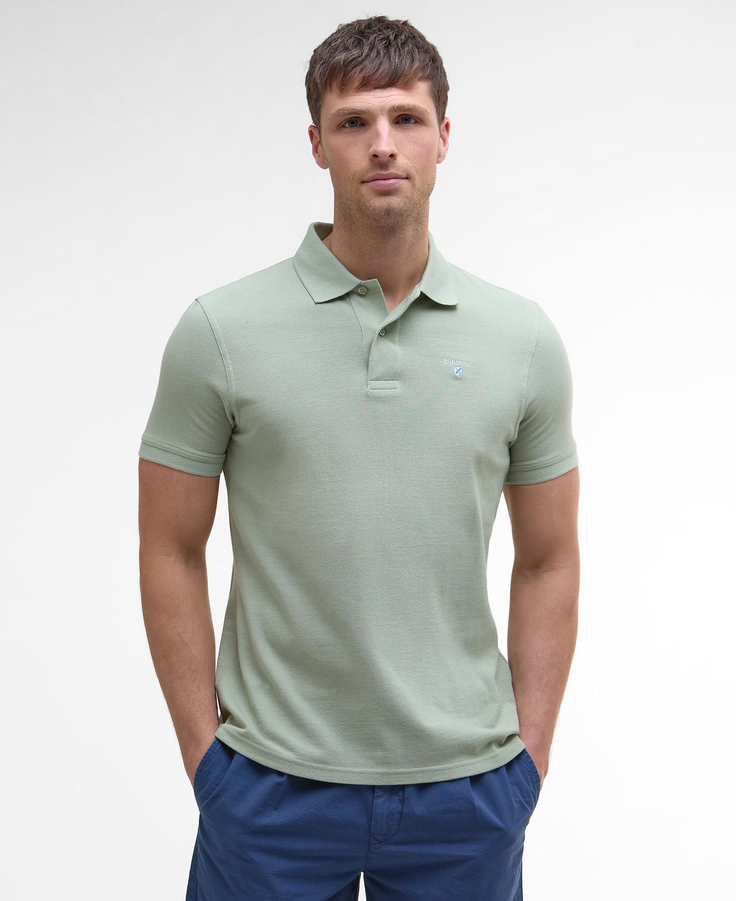 Barbour Sports Tailored Polo GN46 Seagrass