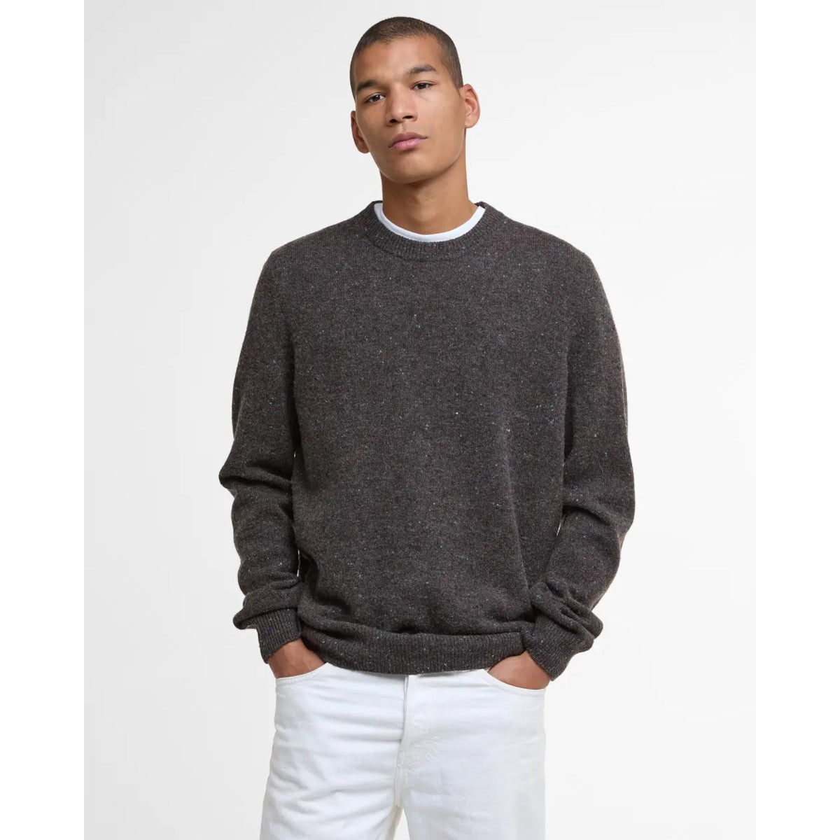 Barbour Tainsbury Crew Neck Sweater BR17  Brown