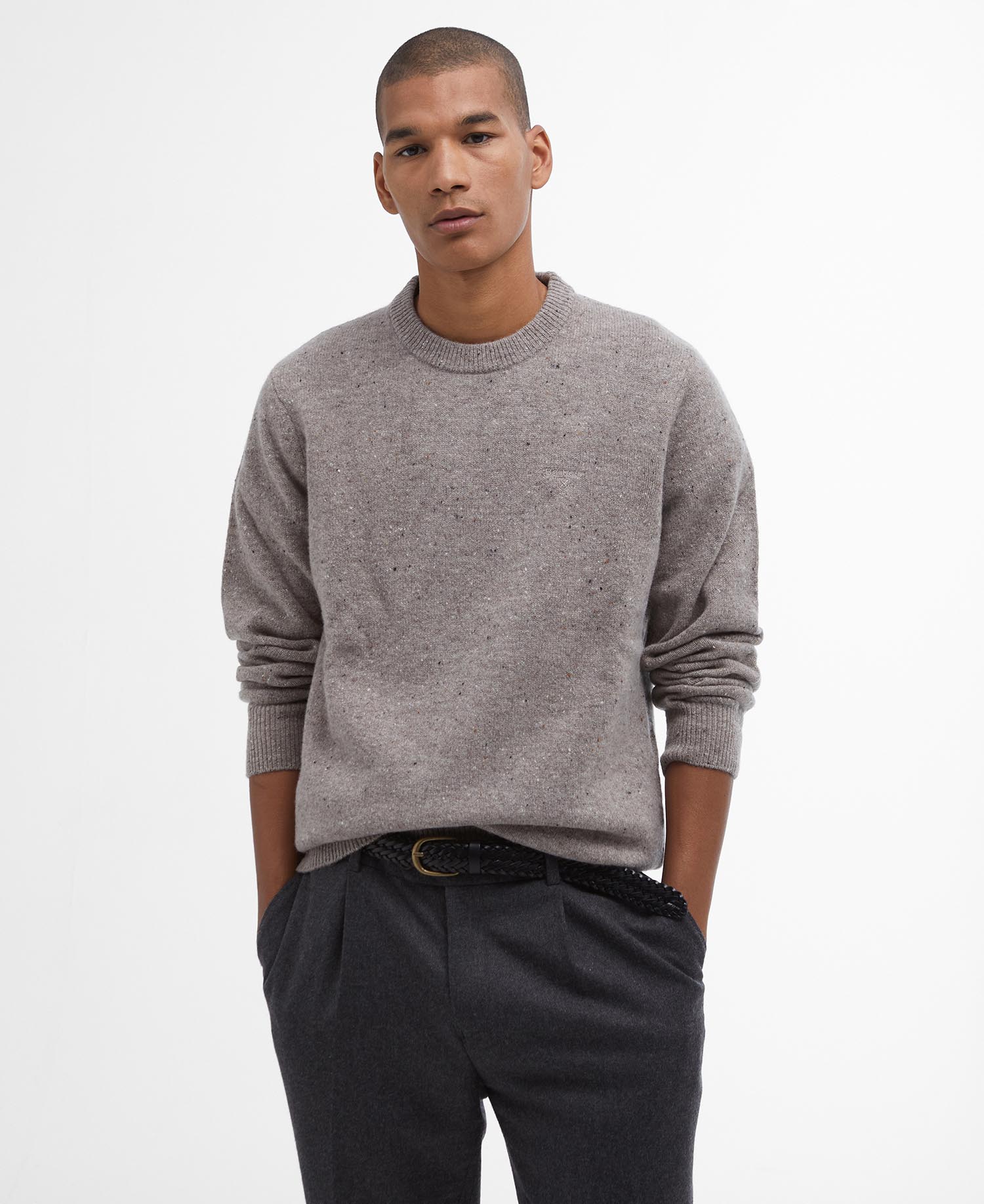 Barbour Tainsbury Crew Neck Sweater ST51 Stone