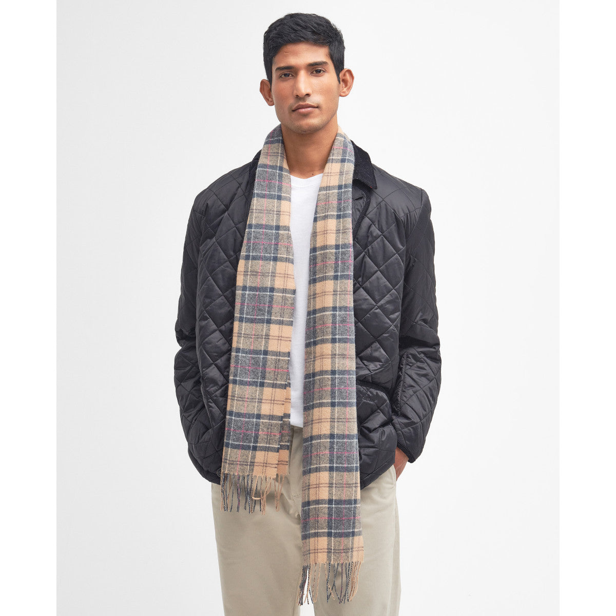 Barbour Tartan Lambswool Scarf TN31 Dress Tartan