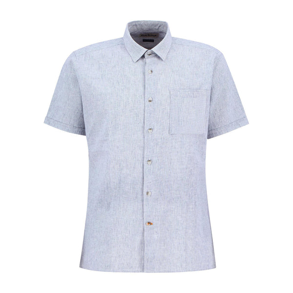 Barbour Tindale Stripe Shirt  BU28 Bleached Blue