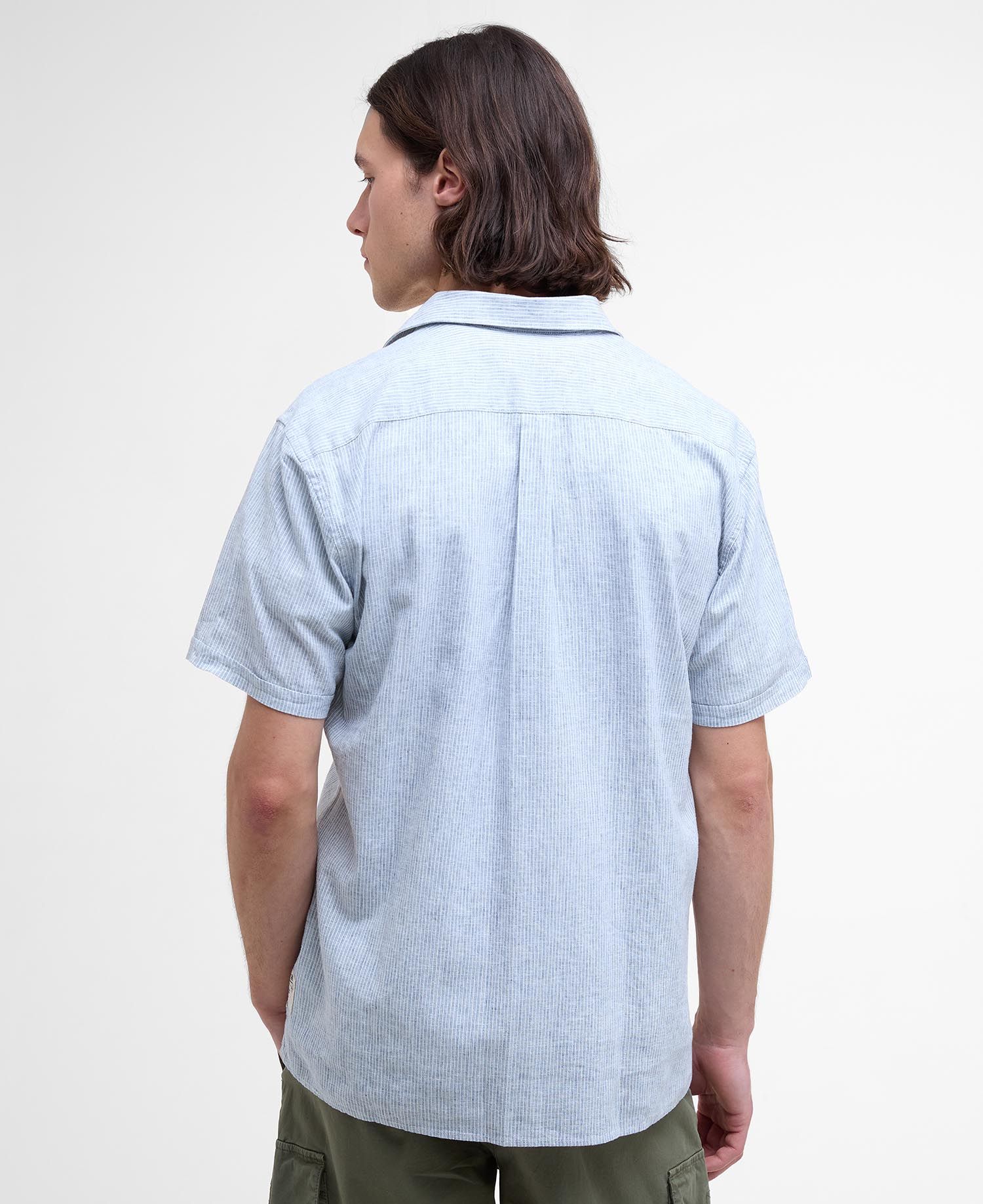 Barbour Tindale Stripe Shirt  BU28 Bleached Blue