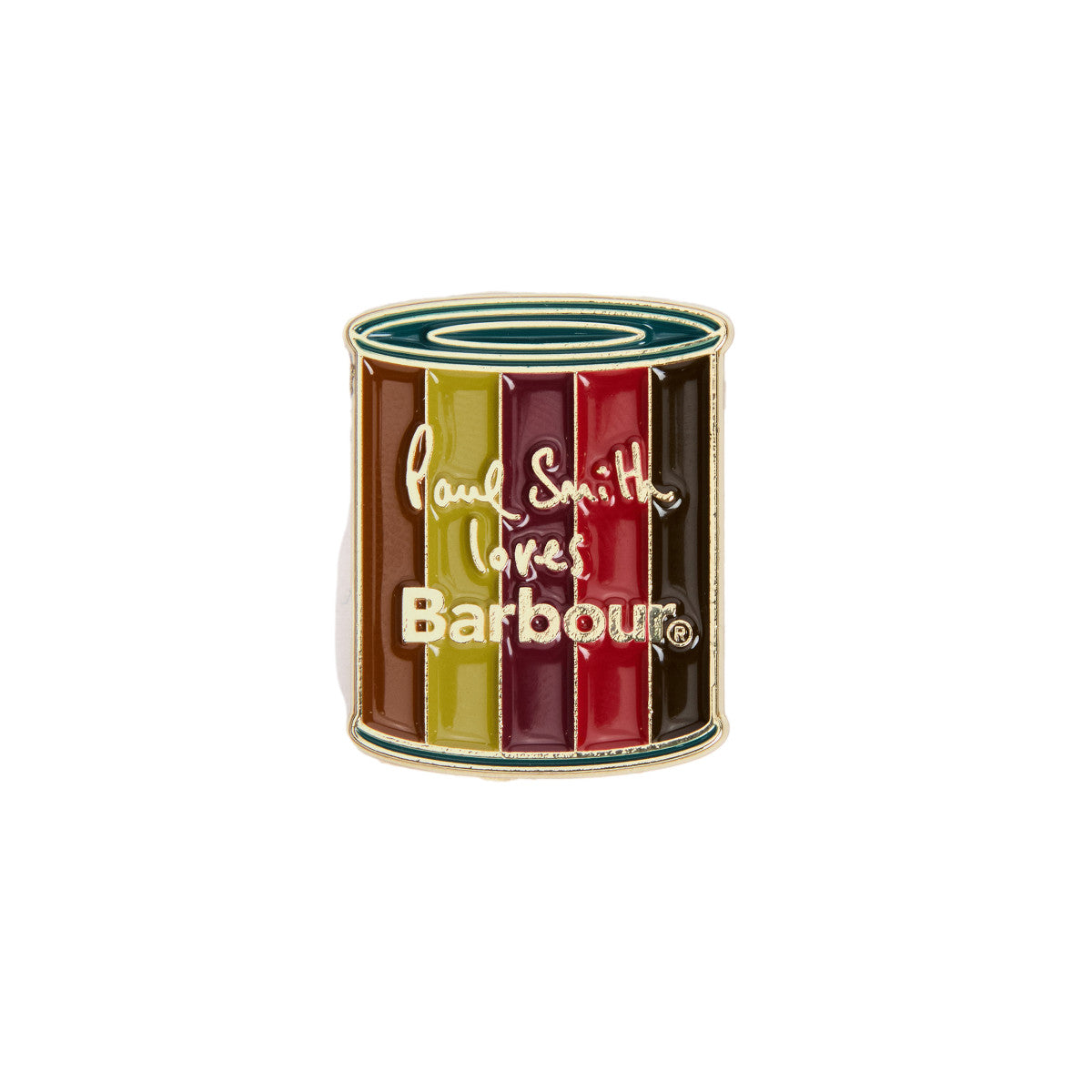 Barbour X Paul Smith Barbour PS Pin Badge MI31 Wax Tin