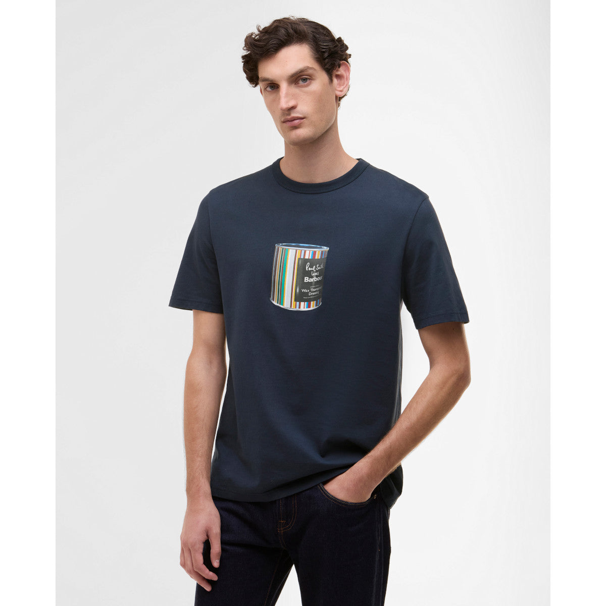 Barbour X Paul Smith Barbour PS Wax Tin T-Shirt NY91 Navy