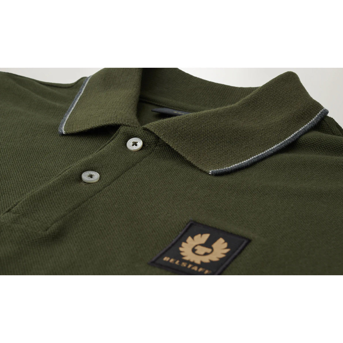 Belstaff Double Tipped Polo A1-24 Tile Green