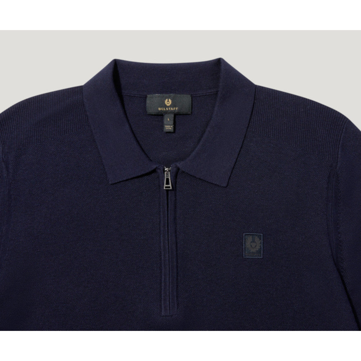 Belstaff Drift Knitted Polo Dark Ink