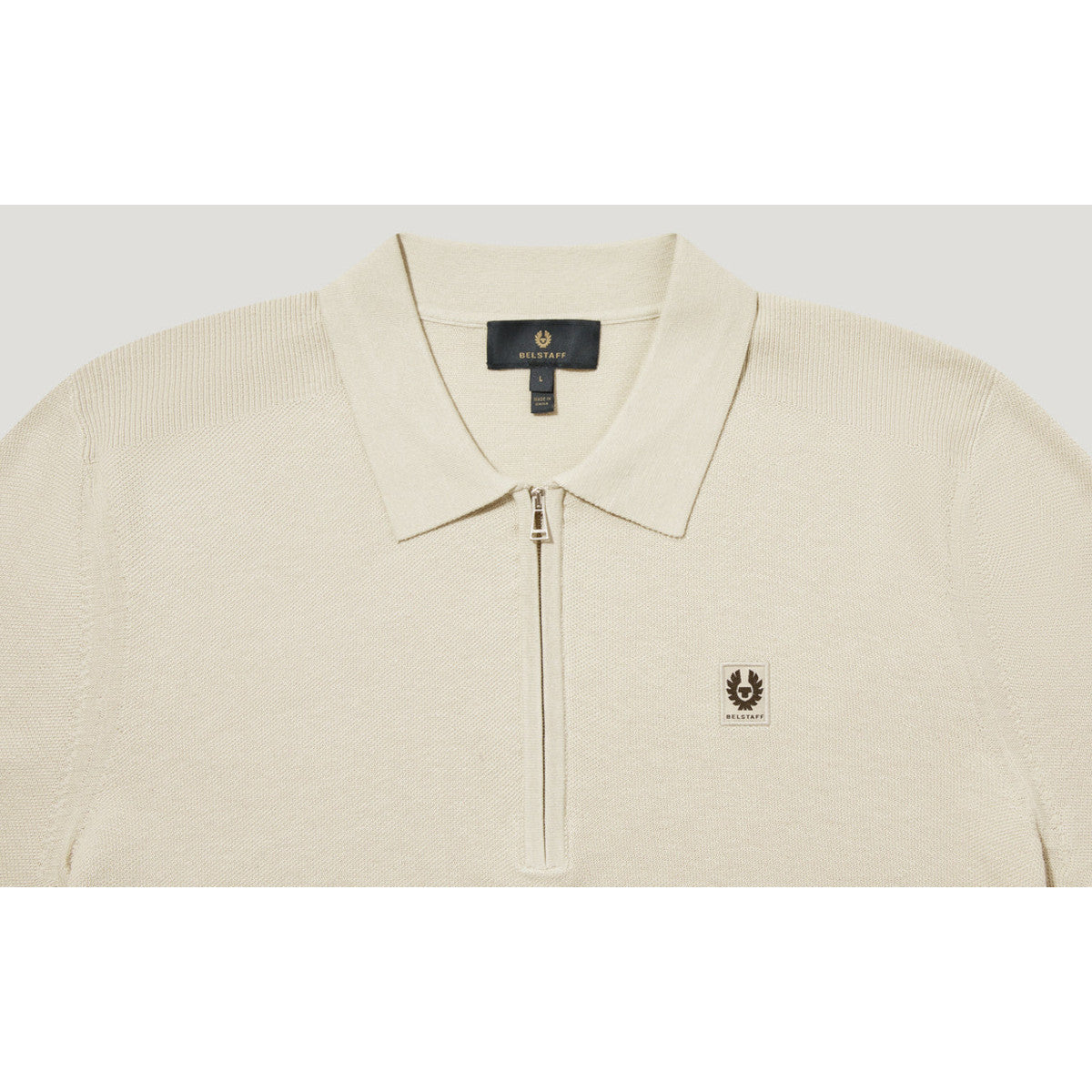 Belstaff Drift Knitted Polo Stone Beige