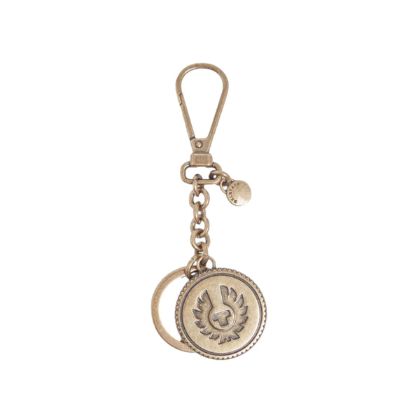 Belstaff Harding Metal Keyring Antique Brass