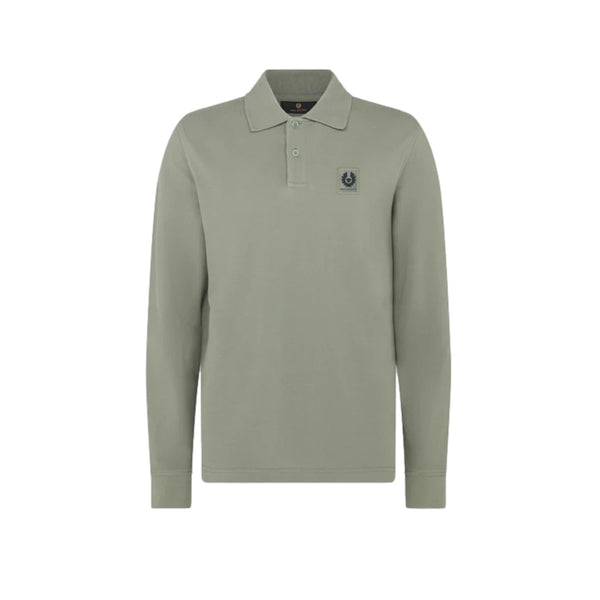 Belstaff Long Sleeved Polo Sage Green