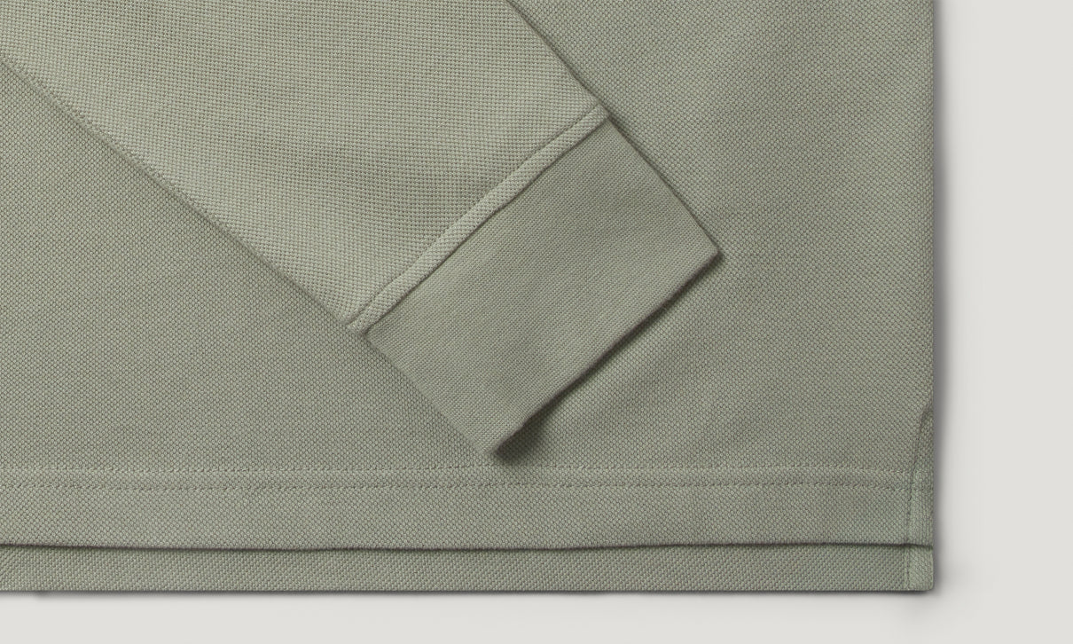 Belstaff Long Sleeved Polo Sage Green