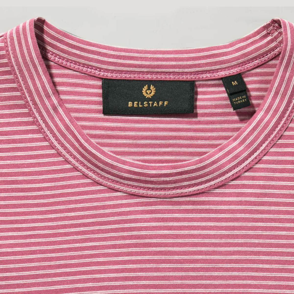 Belstaff Micro Striped T-Shirt Magenta/Natural