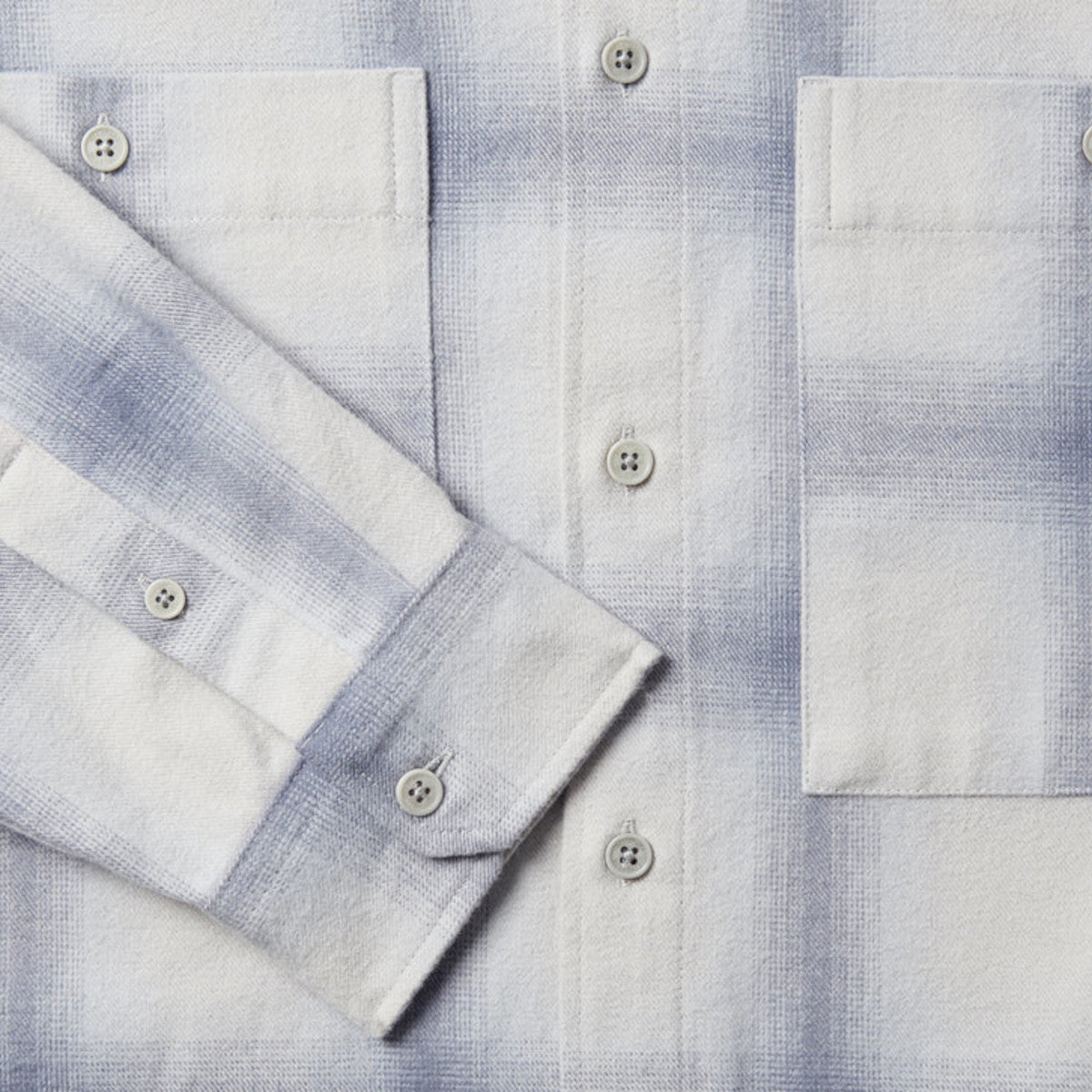 Belstaff Outpost Flannel Shirt Silver Birch/Quarry Blue/Line Blue