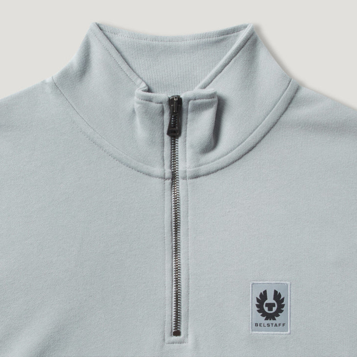 Belstaff Quarter Zip Sweatshirt Quarry Blue