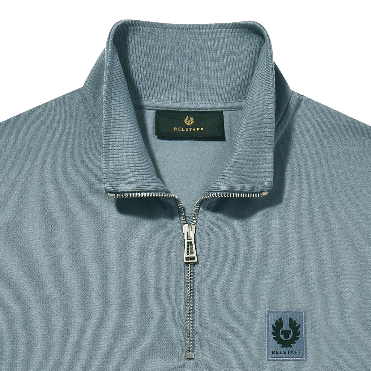 Belstaff Quarter Zip Sweatshirt S1-25 Blue Flint