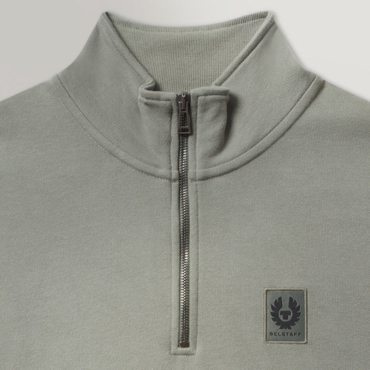 Belstaff Quarter Zip Sweatshirt Sage Green