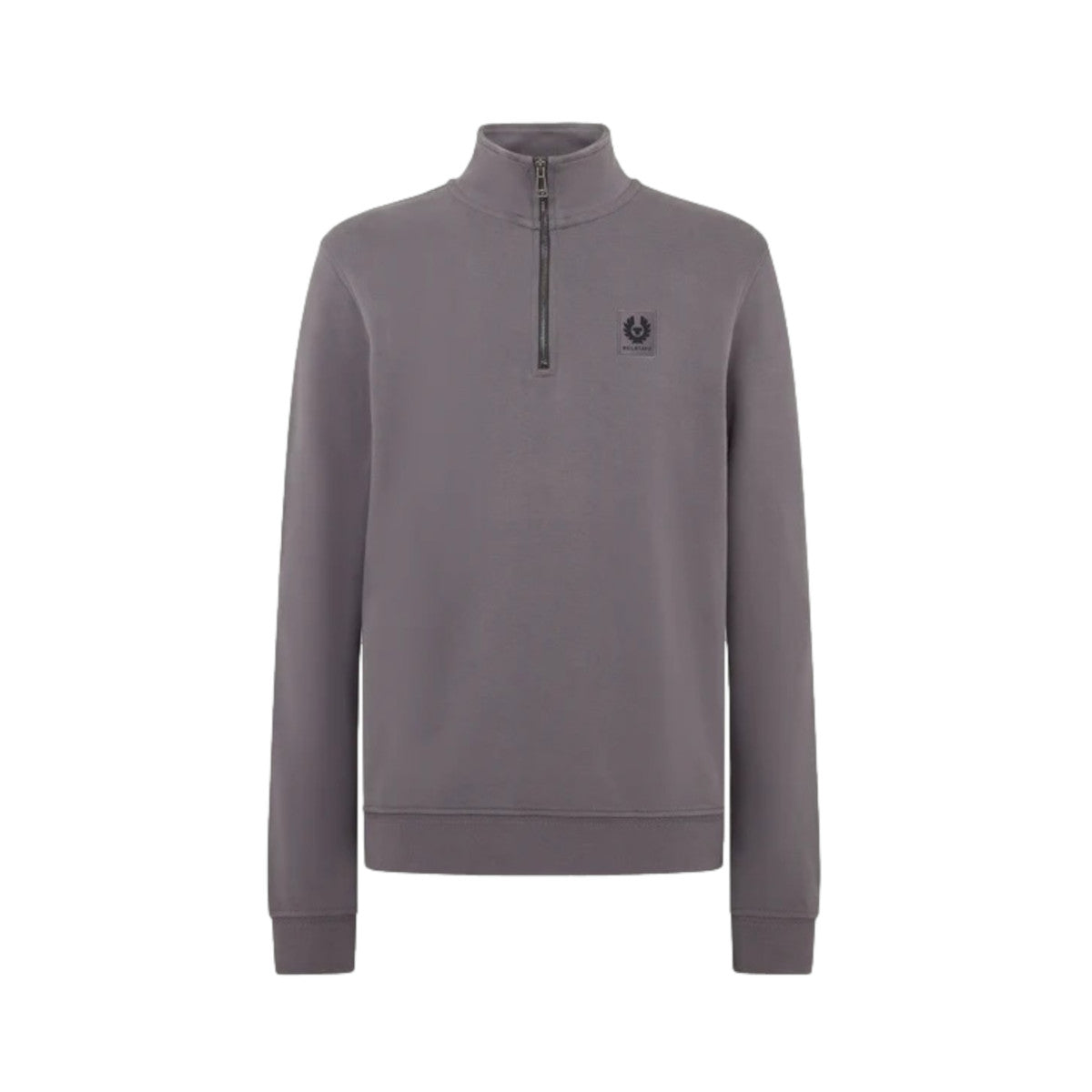 Belstaff Quarter Zip Sweatshirt Tornado Grey