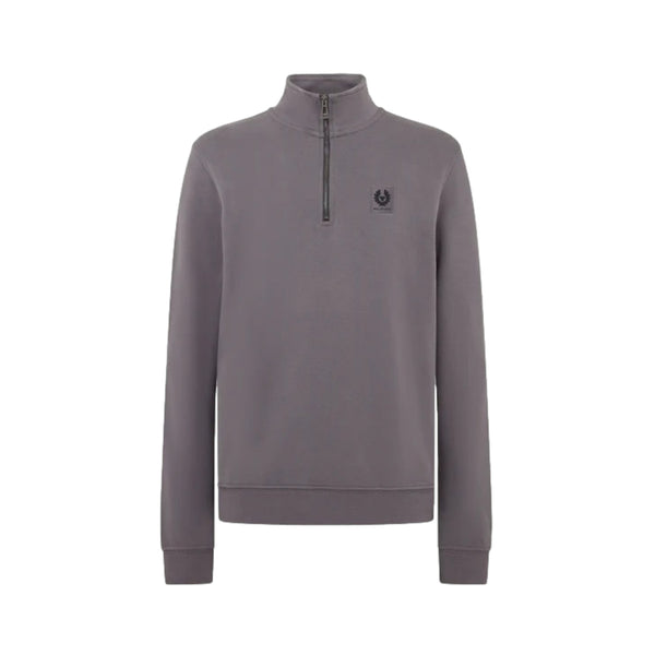 Belstaff Quarter Zip Sweatshirt Tornado Grey