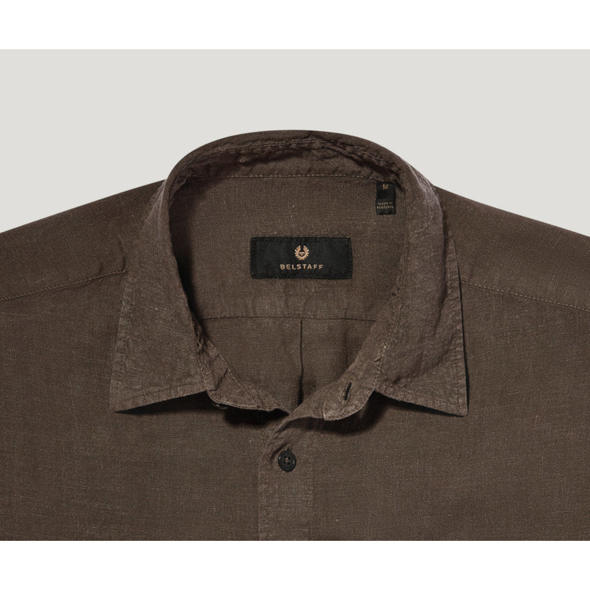 Belstaff Scale LS Linen Shirt Army Olive