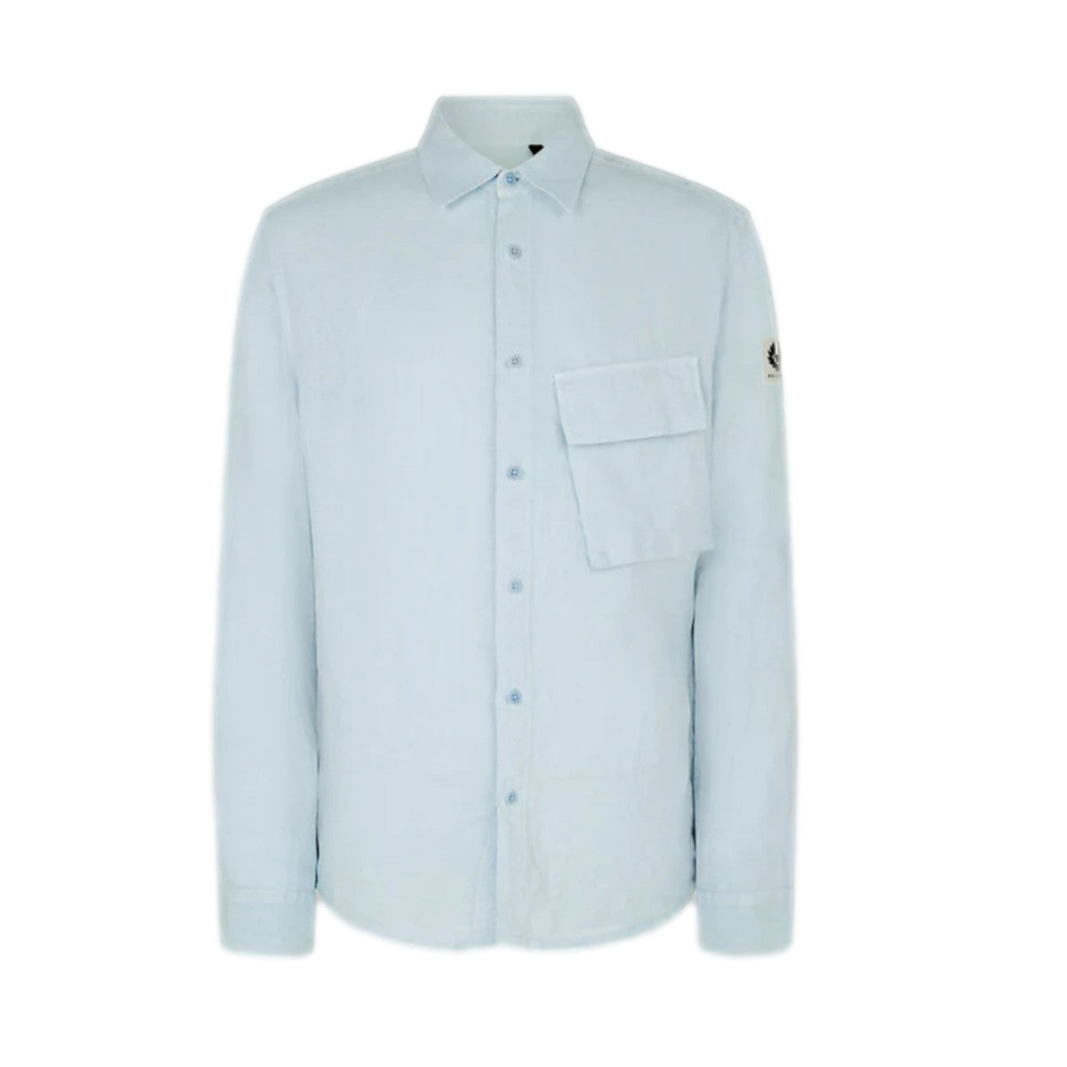 Belstaff Scale LS Linen Shirt Sky Blue