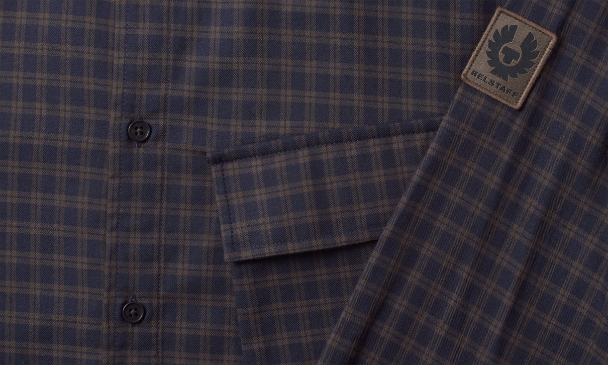 Belstaff Scale Shirt DK Ink/Major Brown