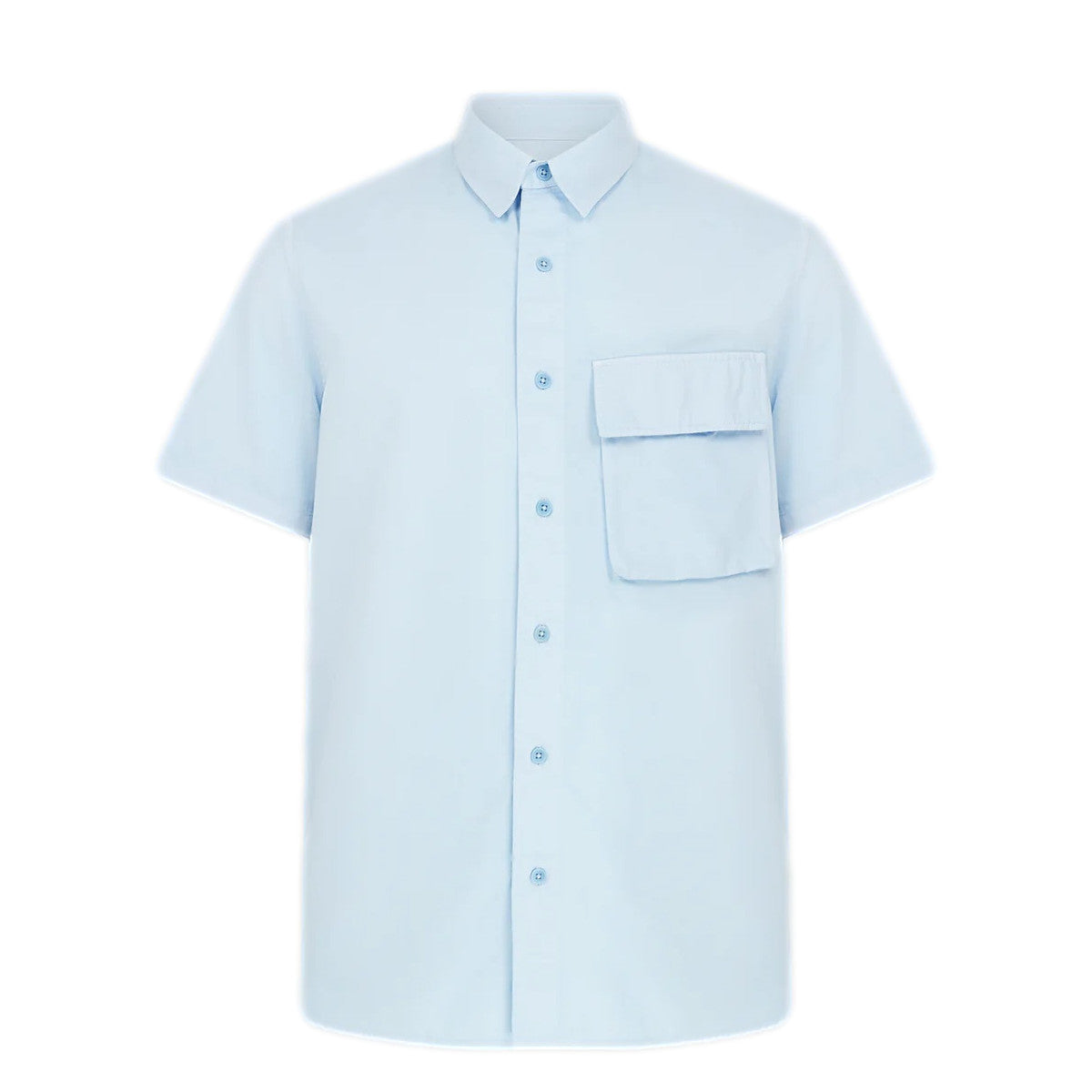 Belstaff Scale Short Sleeve Shirt Sky Blue