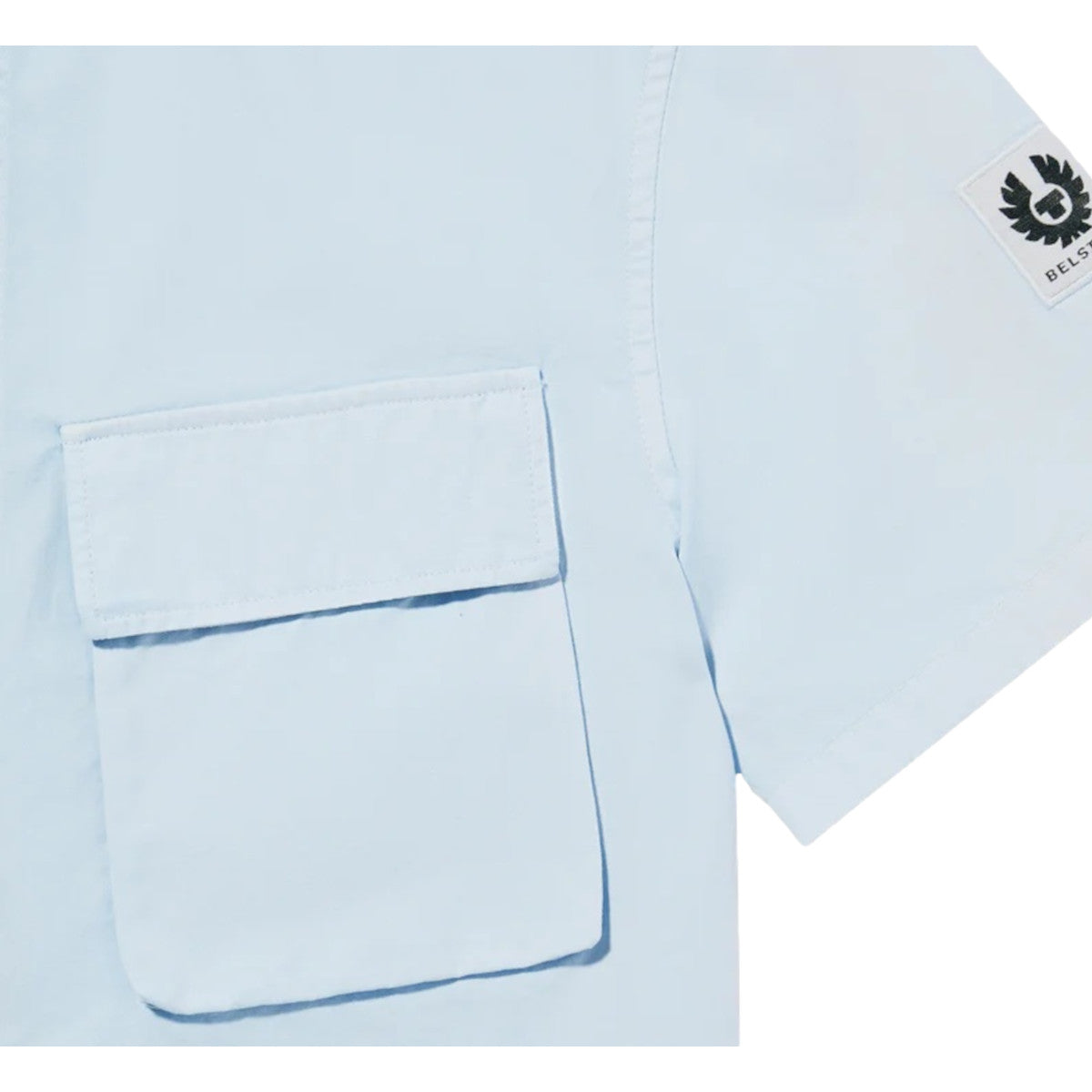 Belstaff Scale Short Sleeve Shirt Sky Blue