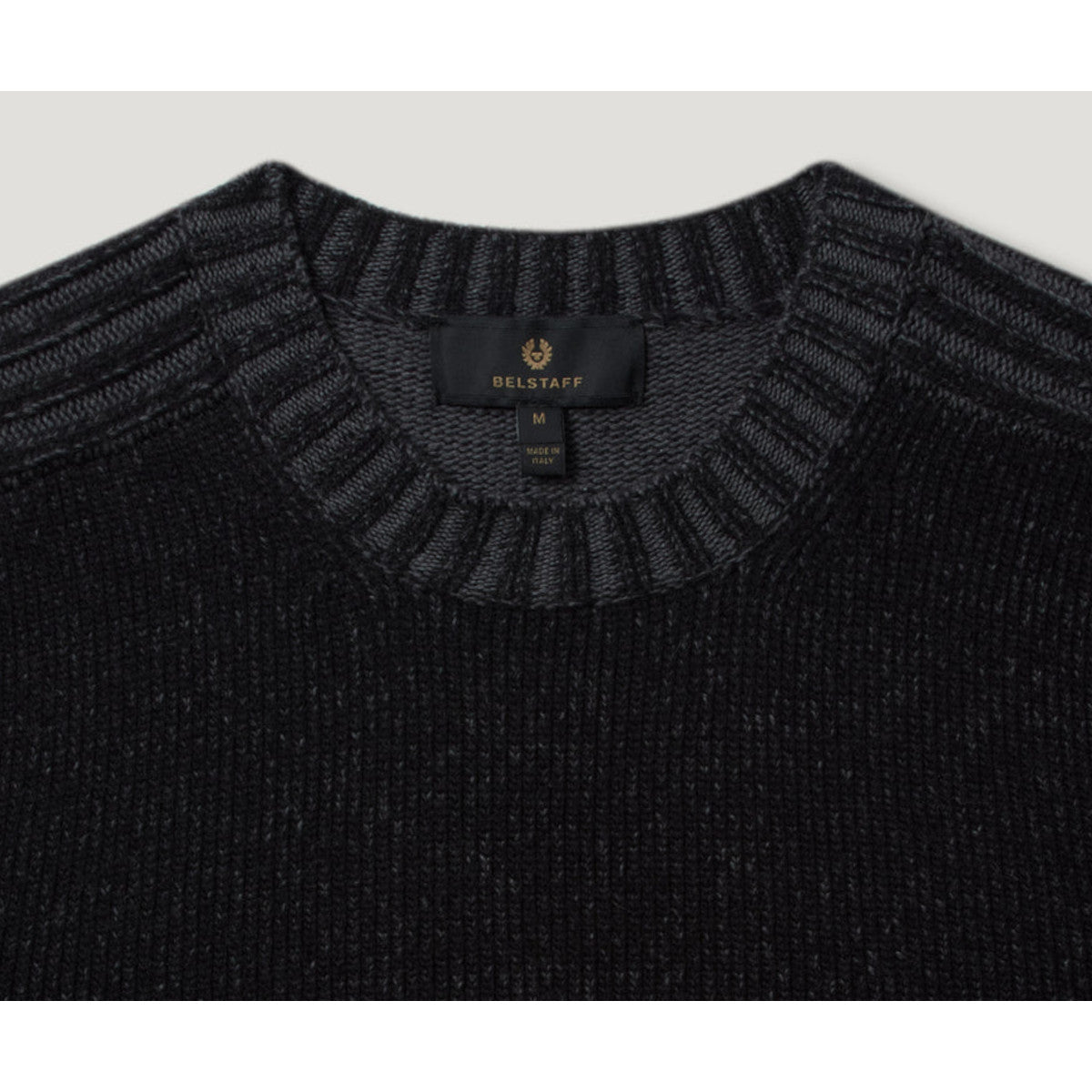 Belstaff Seasonal Watch Crewneck Jumper Black/Tornado Grey